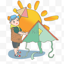 儿童节图片_六一儿童节放风筝的小孩