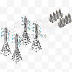 电网充能图片_电网高压线