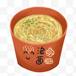 面食物图片_泡面面条卡通插画