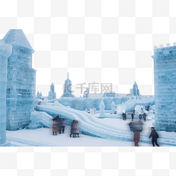 城堡冰雪图片_冰雪大世界