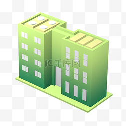 绿色高层房屋
