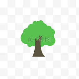 树绿色环保简约扁平化