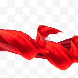 红丝带绸带素材