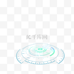 科技圆元素图片_青色科技圆