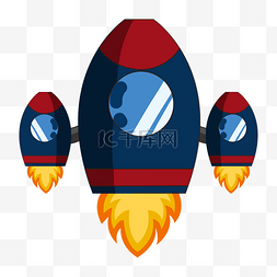宇宙太空舱图片_蓝色的火箭
