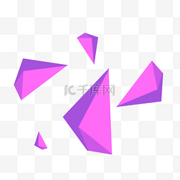 几何渐变不规则图片_紫色渐变不规则图形三角形几何