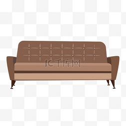 棕色靠背沙发