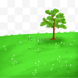 草地绿色植物大树