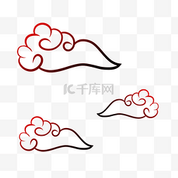 古典云纹海报图片_中国风红色渐变云纹装饰