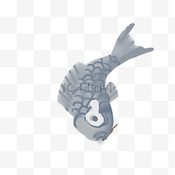 灰色的大鱼免抠图