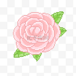 像素风粉玫瑰