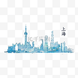 手绘清洁用具图片_手绘水彩城市插画