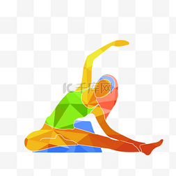 女性瑜伽卡通形象