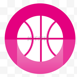 体育图片_粉色的圆球图标设计