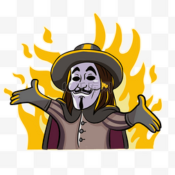 开盖图片_guy fawkes day张开手臂的男人