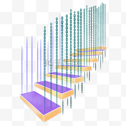 绿色楼梯插画图片_精美的紫色楼梯插画