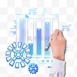 高端商务图片_金融科技手势