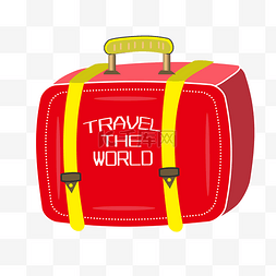 红色旅行行李箱