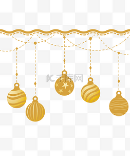圣诞金色彩球挂饰
