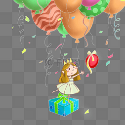 气球图片_生日女孩气球