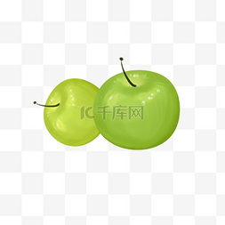 果蔬水珠图片_带水珠新鲜青苹果