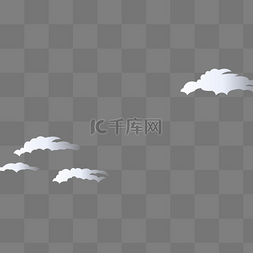 天空动漫图片_白色的云朵免抠图