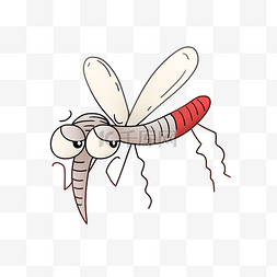 可爱漫画装饰图片_拟人卡通蚊子