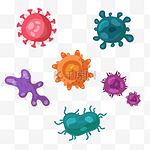 彩色细菌病毒