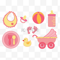 logo图片_母婴用品贴纸卡通粉色