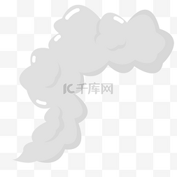 灰色蒸汽图片_蒸汽冒烟烟雾手绘元素