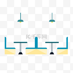 餐厅扁平化图片_茶餐厅AI矢量加盟扁平风化