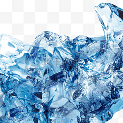 蓝色冷冻冰块