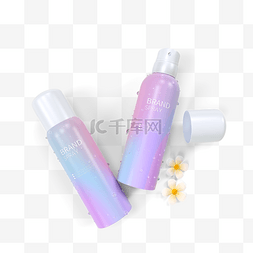 粉色化妆品瓶子图片_喷雾瓶子立体元素