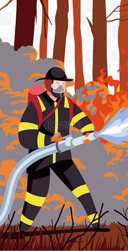 森林大火消防救火