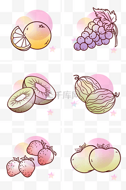 葡萄元素logo图片_水果生鲜图标