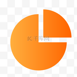 橙色渐变图片_橙色数据比例图标免抠图