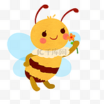 可爱卡通蜜蜂春天动物素材