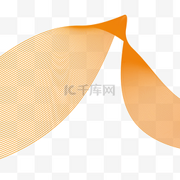 橙色渐变几何图片_波浪线条渐变橙色