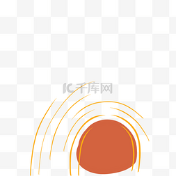 红色的阳光图片_卡通红色的太阳免抠图