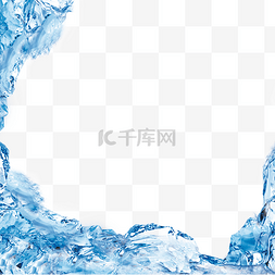 蓝色冰块冰山图片_冬天蓝色冰山