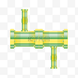 水管的图片_交叉的绿色管道