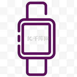 量高刻度线图片_紫色创意圆角手表元素