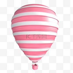 C4D粉色热气球