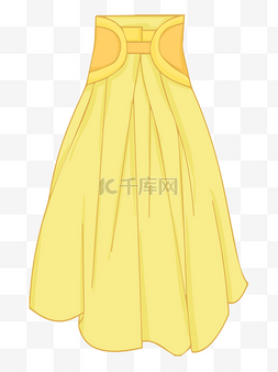 黄色长裙装饰