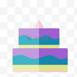 双层生日蛋糕图片_双层生日蛋糕插画