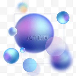 球体紫色图片_球体几何渐变元素