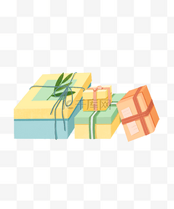 礼品盒子黄色图片_礼品盒子设计装饰黄色包裹包装PNG