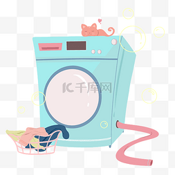 洗衣机电器图片_蓝色洗衣机电器