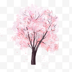 卡通创意大树图片_卡通粉色大树下载