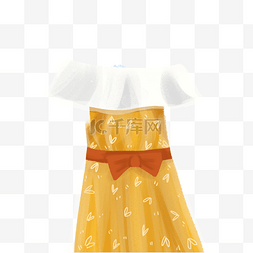 黄色的裙子卡通图片_黄色的裙子免抠图